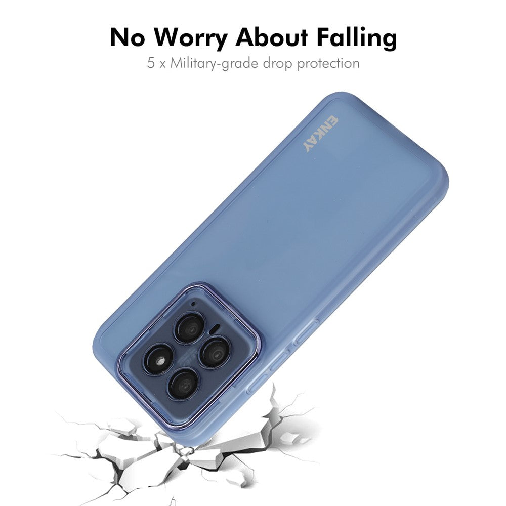 ENKAY HAT PRINCE-etui til Xiaomi 14 Pro, mat TPU-mobilcover med linsefilm