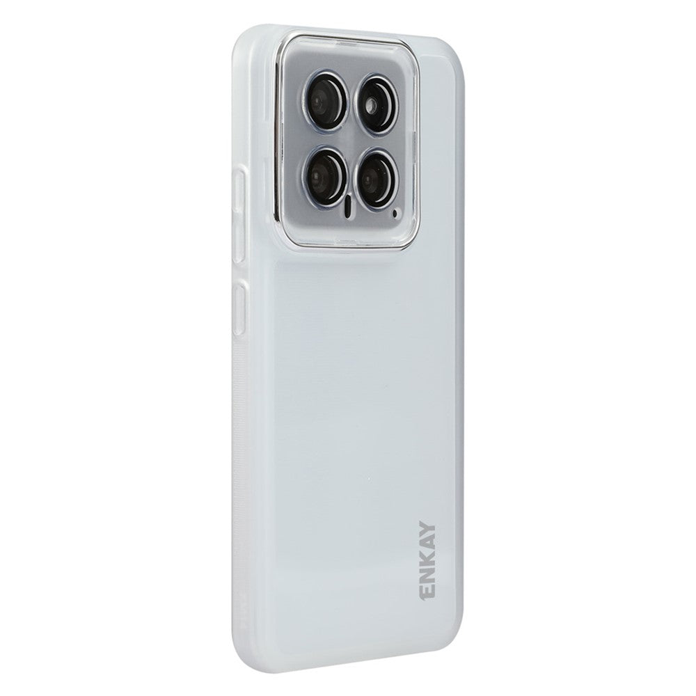 ENKAY HAT PRINCE-etui til Xiaomi 14 Pro, mat TPU-mobilcover med linsefilm