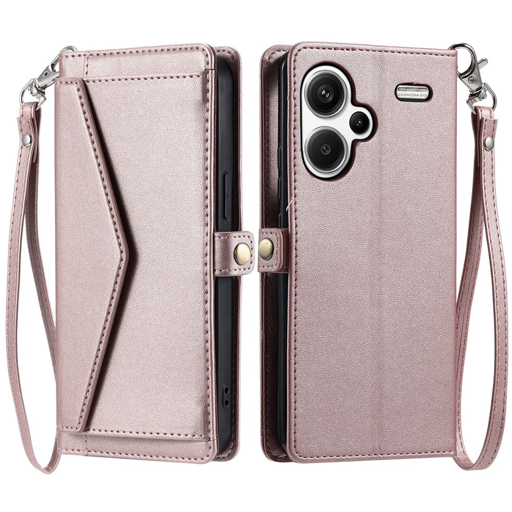For Xiaomi Redmi Note 13 Pro+ 5G Leather Case Wallet Stand Phone Cover with Straps