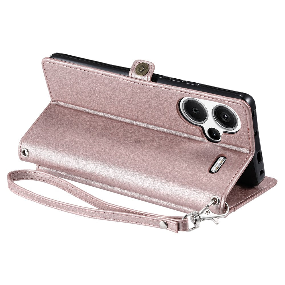 For Xiaomi Redmi Note 13 Pro+ 5G Leather Case Wallet Stand Phone Cover with Straps