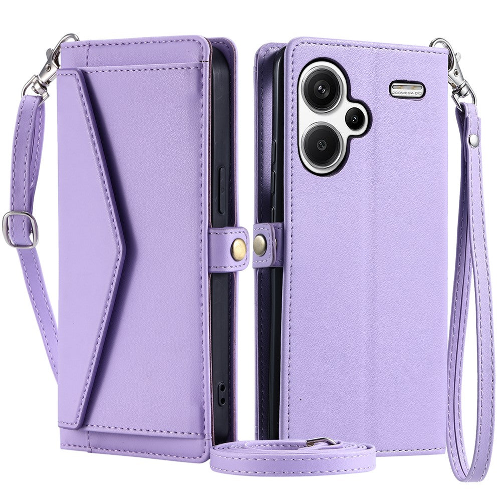 For Xiaomi Redmi Note 13 Pro+ 5G Leather Case Wallet Stand Phone Cover with Straps