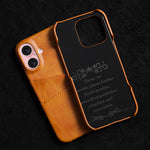 Til iPhone 16 Plus Cover Dobbelte Kortlommer PU Læder + Hårdt PC Telefoncover