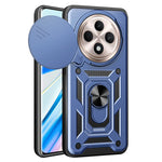 For Oppo Reno12 F 5G Case with Slide Camera Lid PC+TPU Kickstand Phone Cover
