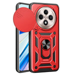 For Oppo Reno12 F 5G Case with Slide Camera Lid PC+TPU Kickstand Phone Cover