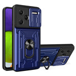 For Xiaomi Redmi Note 13 Pro+ 5G Case PC+TPU Kickstand Phone Back Cover with Camera Slider