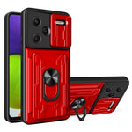 For Xiaomi Redmi Note 13 Pro+ 5G Case PC+TPU Kickstand Phone Back Cover with Camera Slider