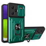 For Xiaomi Redmi Note 13 Pro+ 5G Case PC+TPU Kickstand Phone Back Cover with Camera Slider