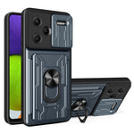 For Xiaomi Redmi Note 13 Pro+ 5G Case PC+TPU Kickstand Phone Back Cover with Camera Slider