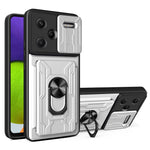 For Xiaomi Redmi Note 13 Pro+ 5G Case PC+TPU Kickstand Phone Back Cover with Camera Slider