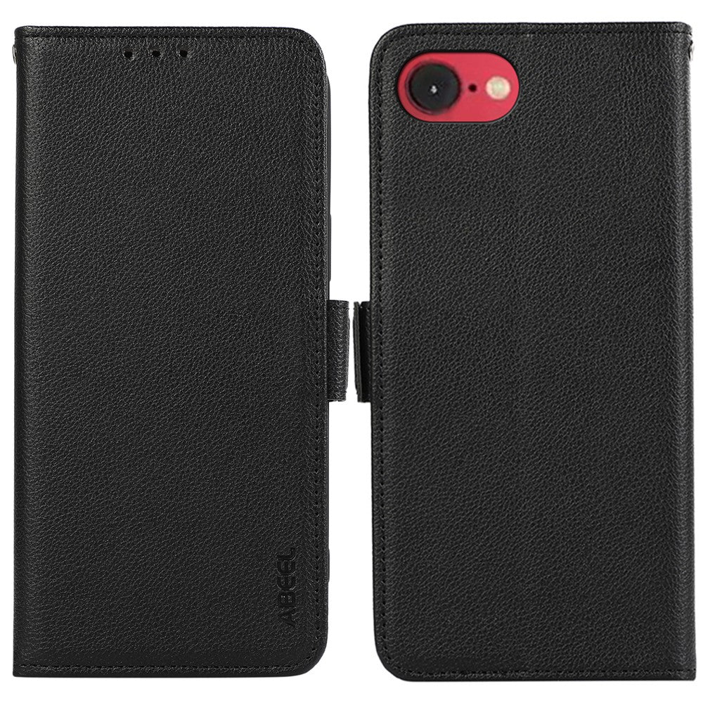 ABEEL For iPhone 17th / 16th Gen Case Litchi Texture Leather RFID Blocking Phone Cover