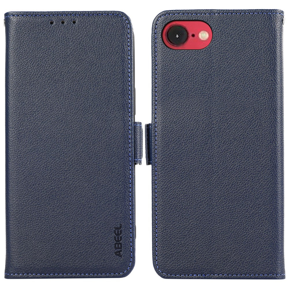 ABEEL For iPhone 17th / 16th Gen Case Litchi Texture Leather RFID Blocking Phone Cover