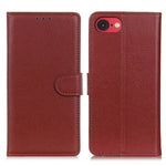 For iPhone 17th / 16th Wallet Case PU Leather Phone Cover Litchi Texture