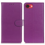 For iPhone 17th / 16th Wallet Case PU Leather Phone Cover Litchi Texture