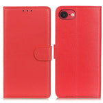 For iPhone 17th / 16th Wallet Case PU Leather Phone Cover Litchi Texture