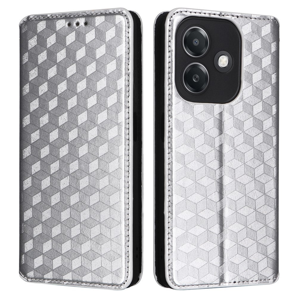 For Oppo A3 4G /  A3 5G / A3x 4G / A3x 5G / A40M 4G / A40 4G / A3i 5G / A60 5G Wallet Case Rhombus Imprinted Leather Phone Cover