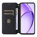 For Oppo A3 4G /  A3 5G / A3x 4G / A3x 5G / A40M 4G / A40 4G / A3i 5G / A60 5G Wallet Case Rhombus Imprinted Leather Phone Cover