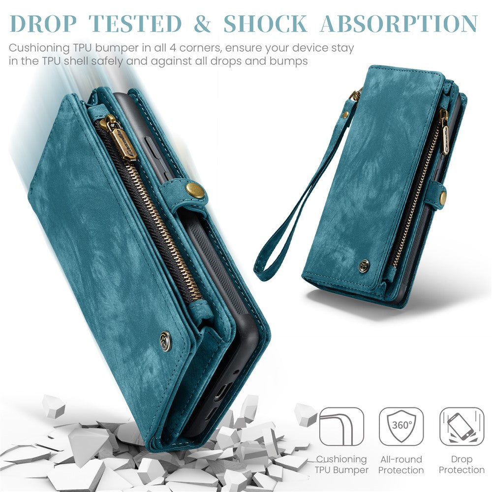 For Google Pixel 9 / Pixel 9 Pro Phone Cases CASEME 008 Leather Cover with Detachable Wallet and Strap