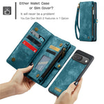 For Google Pixel 9 / Pixel 9 Pro Phone Cases CASEME 008 Leather Cover with Detachable Wallet and Strap