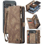 For Google Pixel 9 / Pixel 9 Pro Phone Cases CASEME 008 Leather Cover with Detachable Wallet and Strap