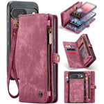 For Google Pixel 9 / Pixel 9 Pro Phone Cases CASEME 008 Leather Cover with Detachable Wallet and Strap