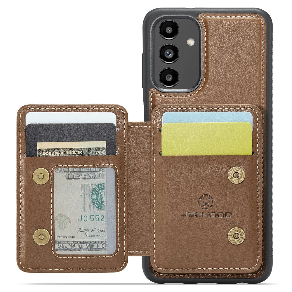 JEEHOOD J05 För Samsung Galaxy A13 5G Läderfodral Mobilskal med Avtagbar Magnetisk Korthållare