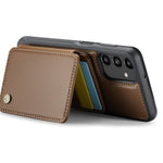JEEHOOD J05 För Samsung Galaxy A13 5G Läderfodral Mobilskal med Avtagbar Magnetisk Korthållare