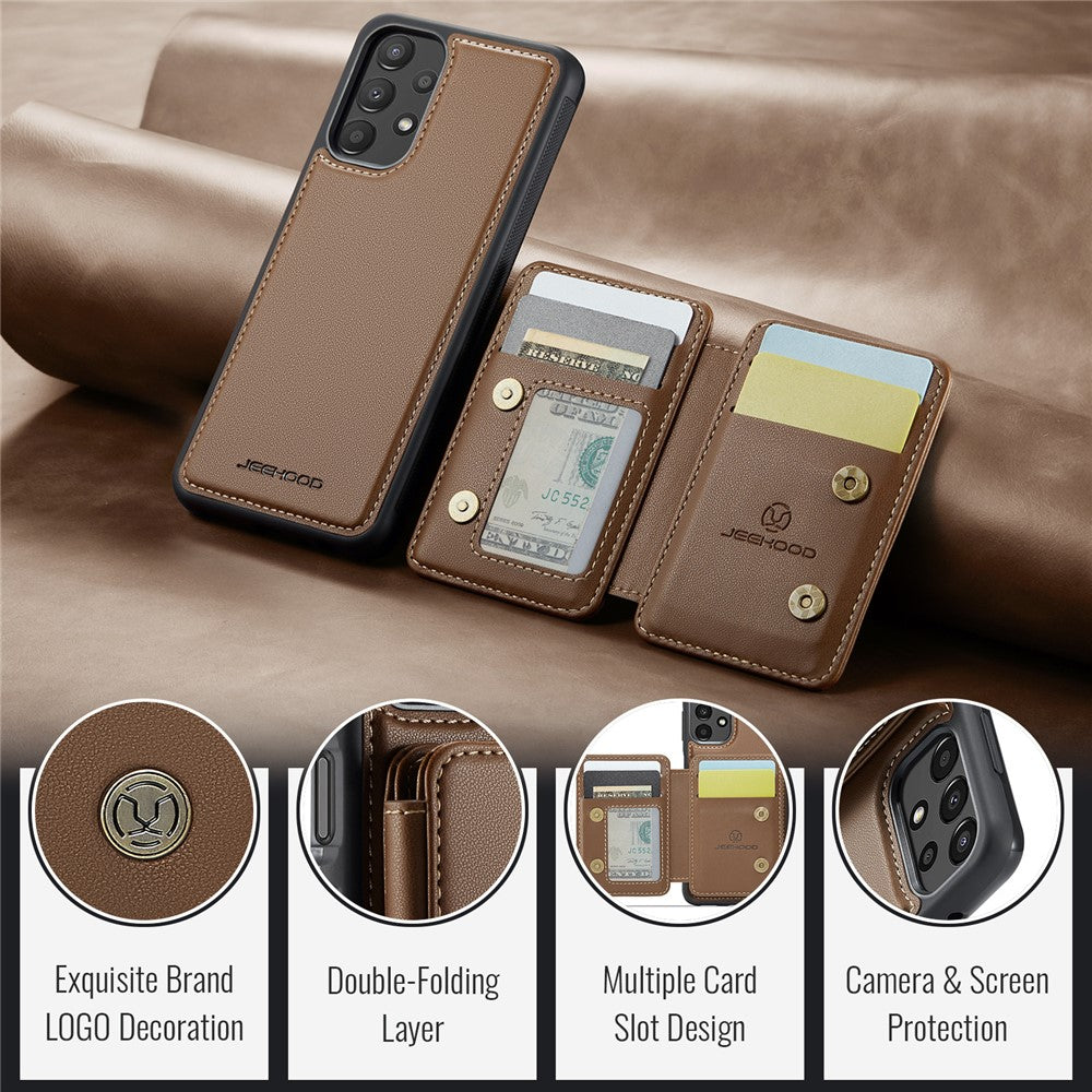 JEEHOOD J05 Til Samsung Galaxy A13 4G Etui Læder Mobilcover med Aftagelig Magnetisk Kortpung
