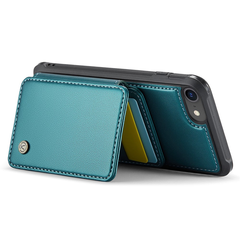JEEHOOD J05 til iPhone SE (2022) / SE (2020) / 8 / 7 / 6s / 6 cover læder mobilcover med aftagelig magnetisk korttaske