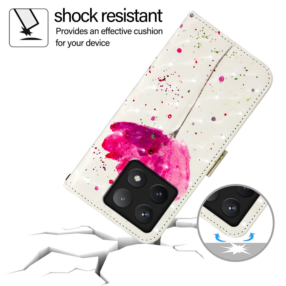 For Xiaomi 14T Pro Leather Case Pattern Printing Wallet Stand Mobile Cover with Strap