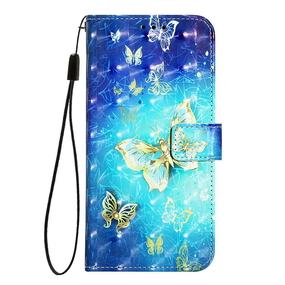 For Xiaomi 14T Leather Case Pattern Printing Wallet Stand Mobile Cover with Strap