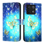 For Xiaomi 14T Leather Case Pattern Printing Wallet Stand Mobile Cover with Strap