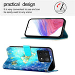 For Xiaomi 14T Leather Case Pattern Printing Wallet Stand Mobile Cover with Strap