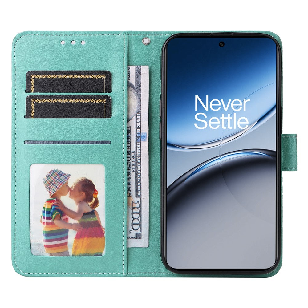 OnePlus Nord 4-skal med solrosmotiv i läder, plånbok och mobilfodral