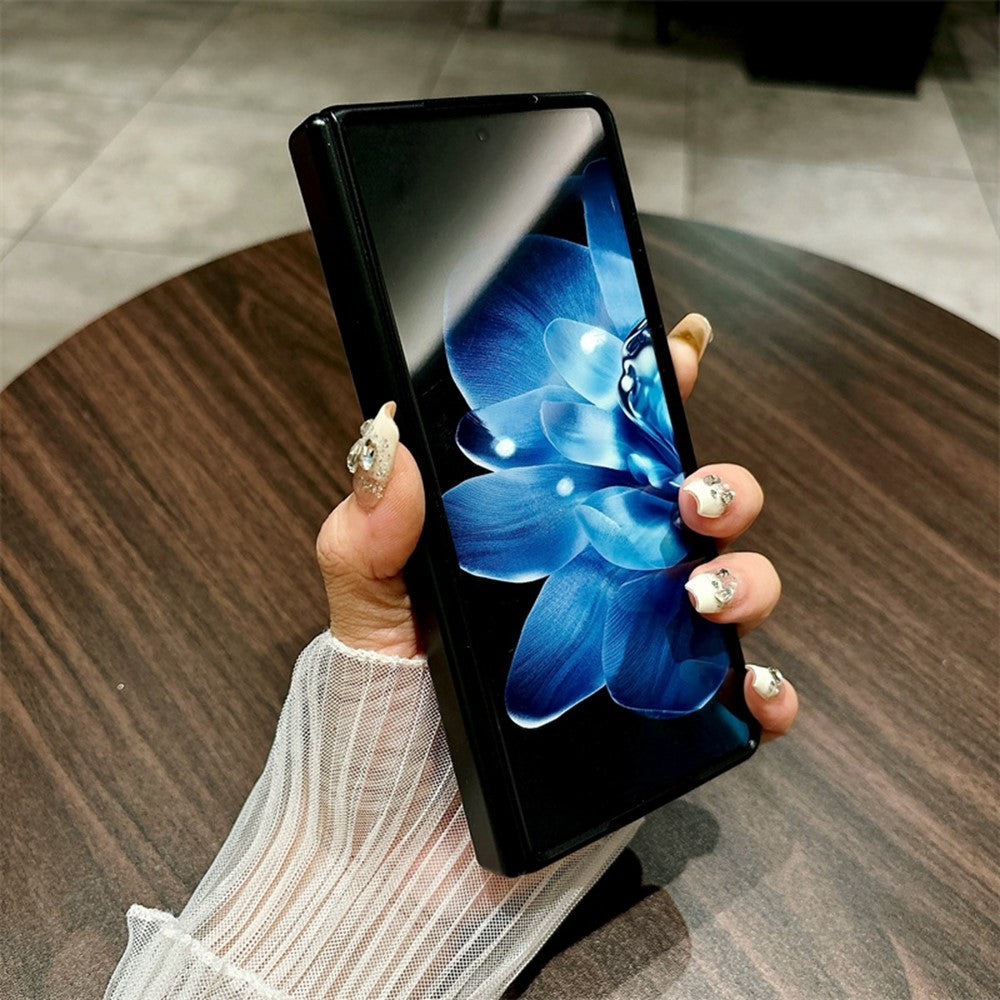 Xiaomi Mix Fold 4 5G-skal i läder + PC-stativ, mobilskal
