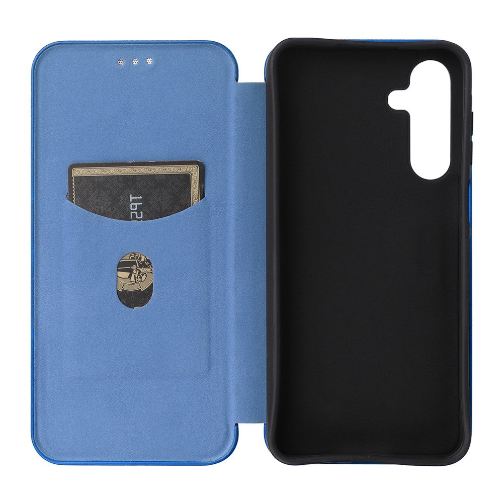 Til Samsung Galaxy A16 5G / A16 4G Cover Carbon Fiber Tekstur Faldsikker PU Læder Telefoncover