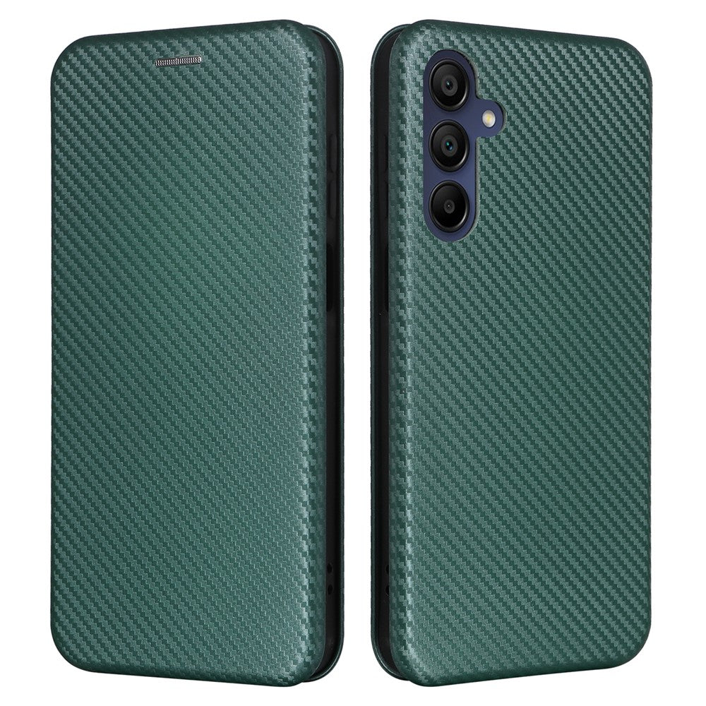 Til Samsung Galaxy A16 5G / A16 4G Cover Carbon Fiber Tekstur Faldsikker PU Læder Telefoncover
