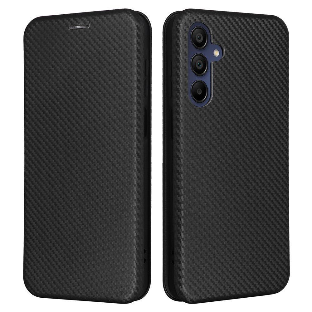 Til Samsung Galaxy A16 5G / A16 4G Cover Carbon Fiber Tekstur Faldsikker PU Læder Telefoncover