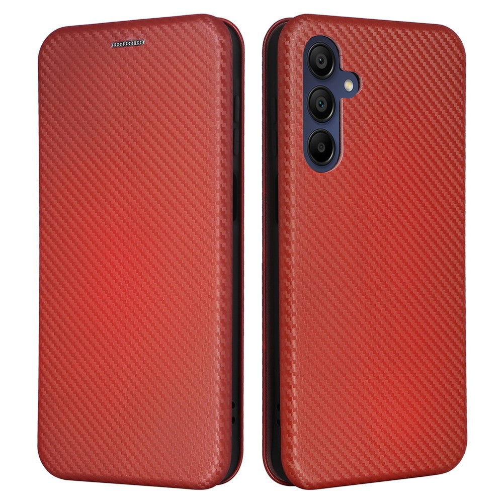 Til Samsung Galaxy A16 5G / A16 4G Cover Carbon Fiber Tekstur Faldsikker PU Læder Telefoncover