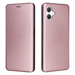 Samsung Galaxy A06 4G-skal i kolfiberstruktur, fallsäkert PU-läder