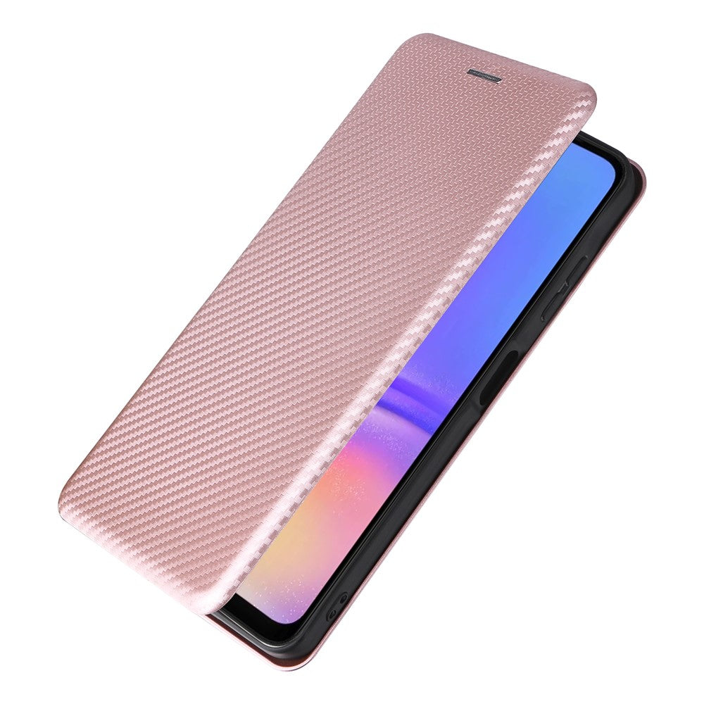 Samsung Galaxy A06 4G-skal i kolfiberstruktur, fallsäkert PU-läder