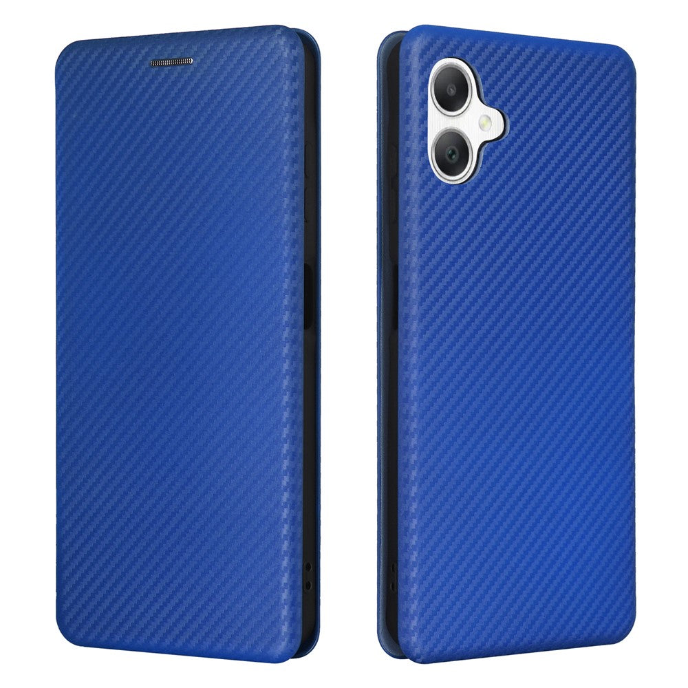 Samsung Galaxy A06 4G-skal i kolfiberstruktur, fallsäkert PU-läder