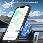 For iPhone 16 Pro Max Case Compatible with MagSafe Ring Holder Kickstand TPU+PC Phone Cover