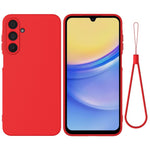 Til Samsung Galaxy A16 5G / A16 4G Cover Liquid Silikone Ridsefast Telefoncover med Håndrem