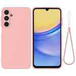 Til Samsung Galaxy A16 5G / A16 4G Cover Liquid Silikone Ridsefast Telefoncover med Håndrem