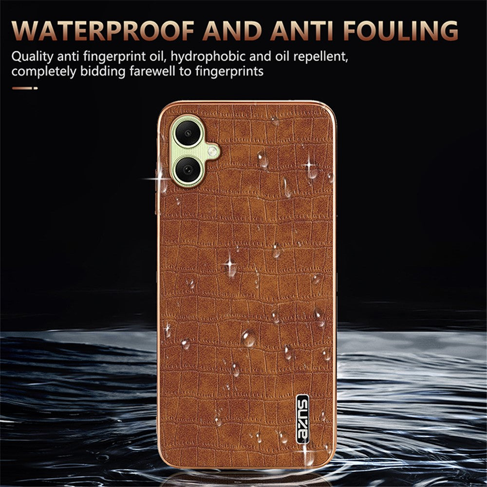 AZNS For Samsung Galaxy A06 4G Case Electroplating Crocodile Texture PU+TPU Phone Cover