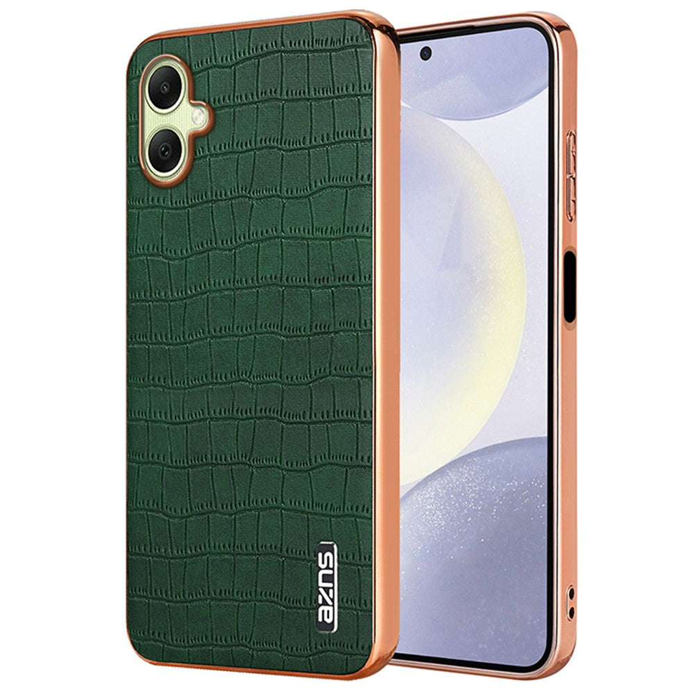 AZNS For Samsung Galaxy A06 4G Case Electroplating Crocodile Texture PU+TPU Phone Cover