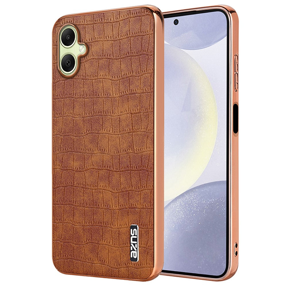 AZNS For Samsung Galaxy A06 4G Case Electroplating Crocodile Texture PU+TPU Phone Cover