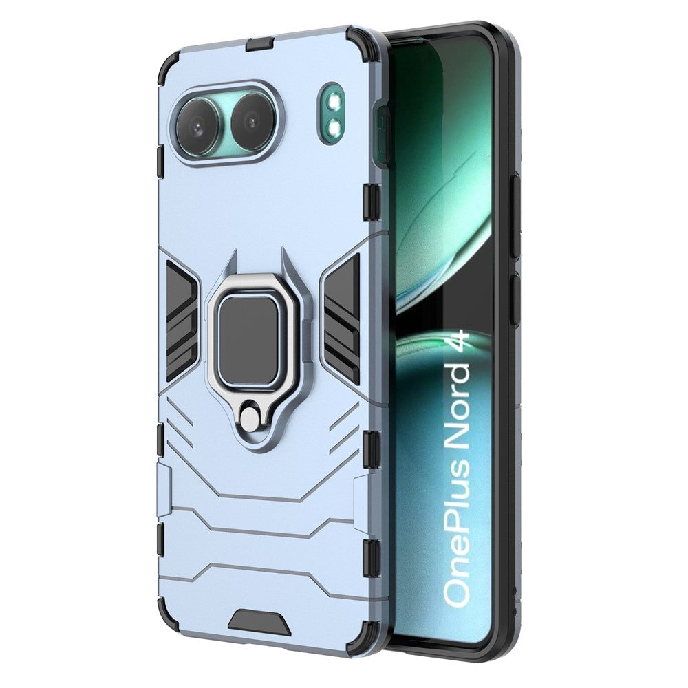 For OnePlus Nord 4 Case PC+TPU Protective Phone Cover with Ring Kickstand