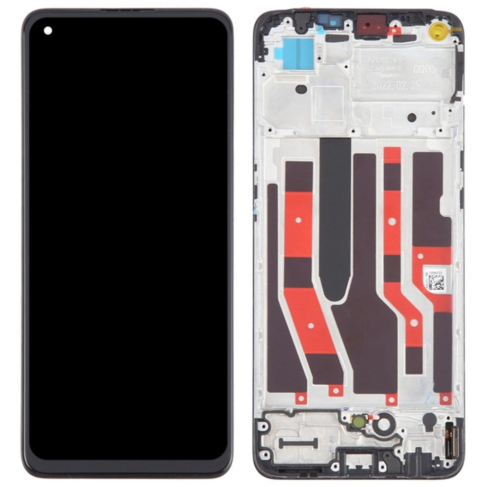 For Oppo Reno7 4G Grade C LCD Screen and Digitizer Assembly + Frame Part (TFT Technology) (Without Logo)