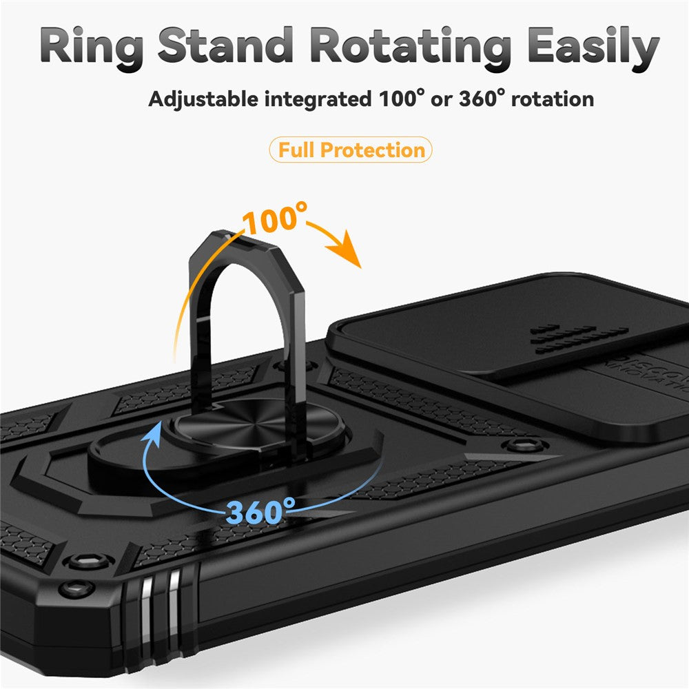 Til Samsung Galaxy S24 FE Etui PC + TPU Telefoncover Linse Ultimativ Beskyttelse Stander